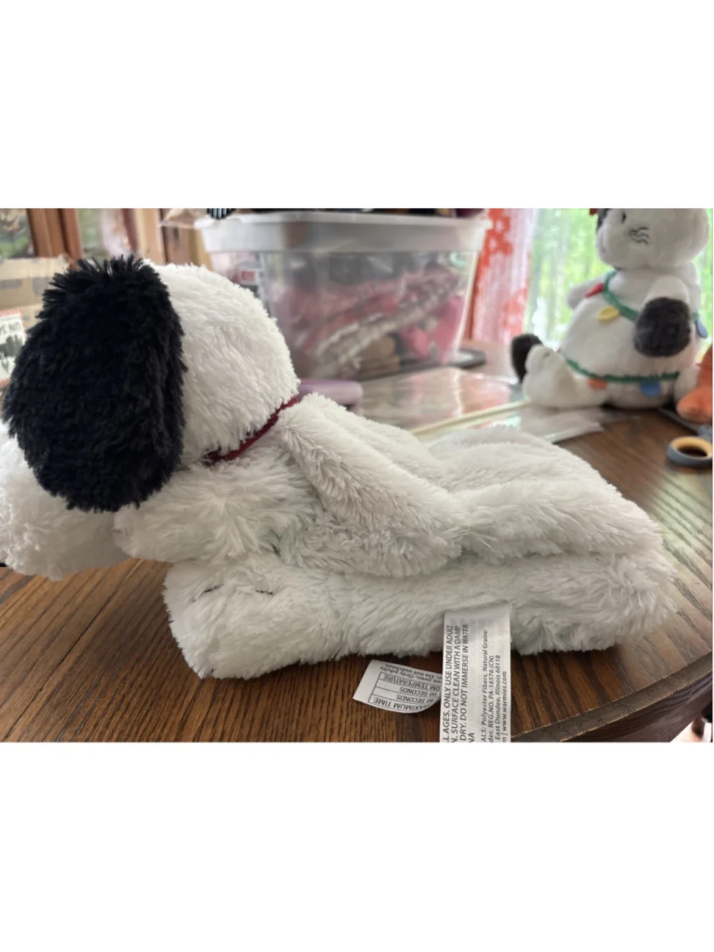 Warmies Snoopy Microwaveable Neck Wrap/Pillow Weighted Lavender Scented Dog RARE - Picture 6 of 7